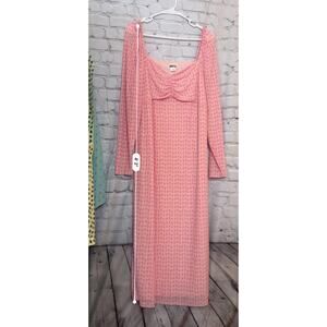 House of Aama Black History Month Sweetheart Neck A-Line Dress - Pink Women's 1X